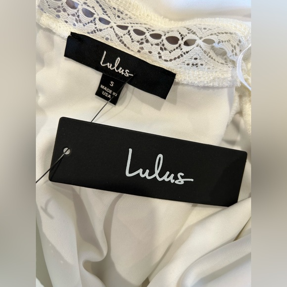 NWT White Lulus Mini Dress (Size Small) - Picture 5 of 5